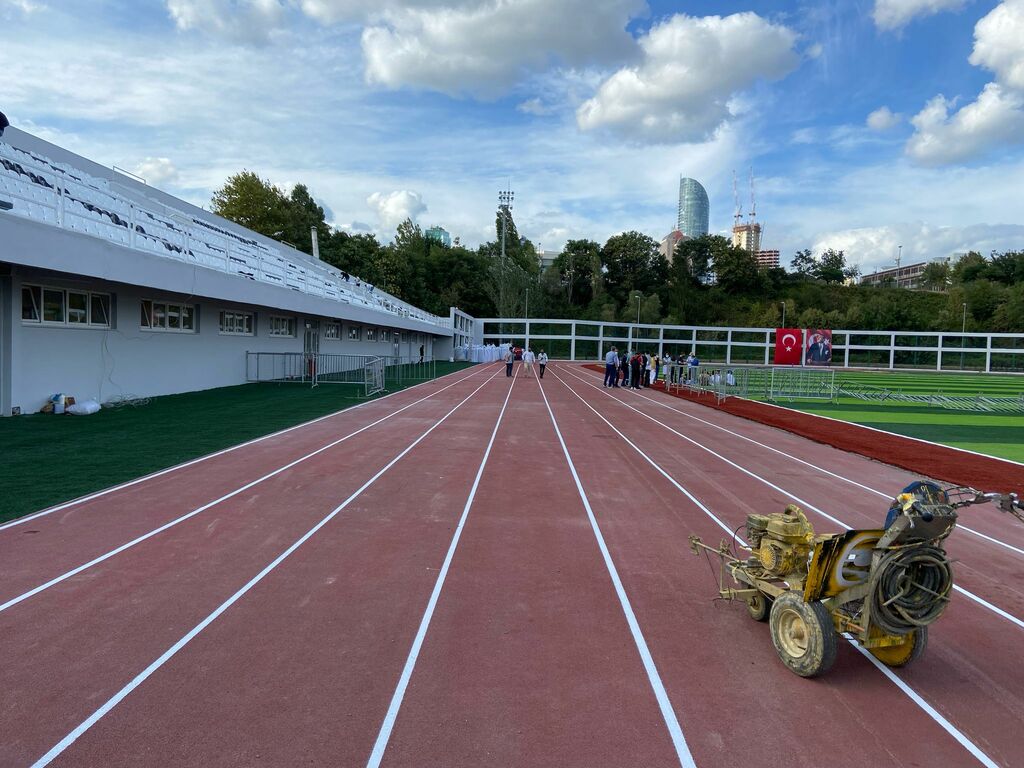 yol çizgileri, koşu yolu çizgileri, bisiklet yolu çizgileri